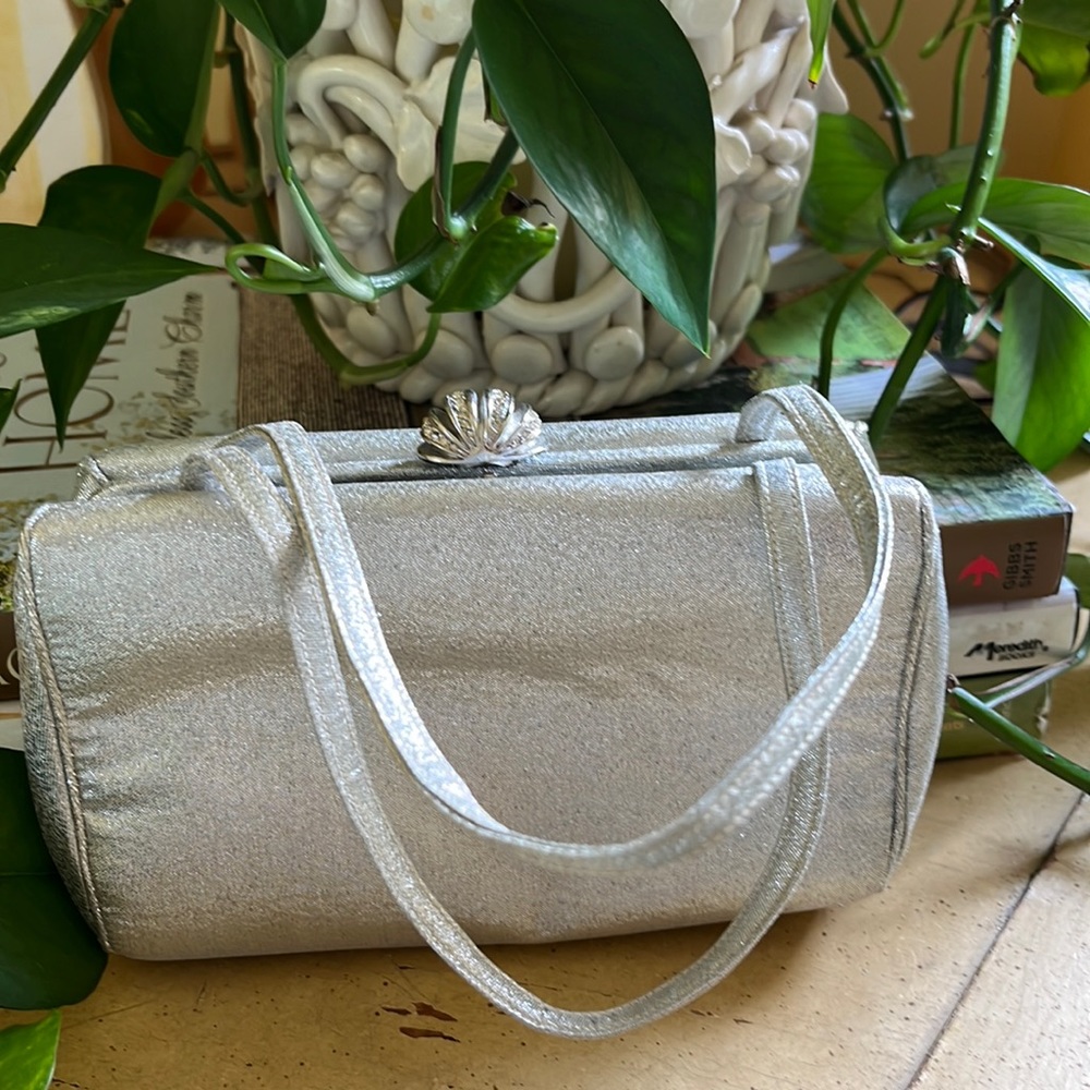 Morris Moskowitz vintage small silver evening bag. MM